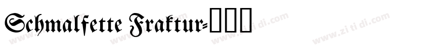 Schmalfette Fraktur字体转换